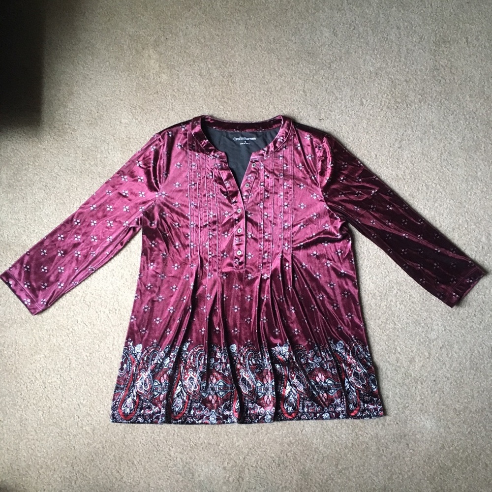 Croft & Barrow velvet shirt